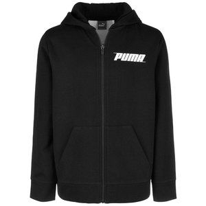 Puma Big Boys Logo-Print Zip-Up Hoodie